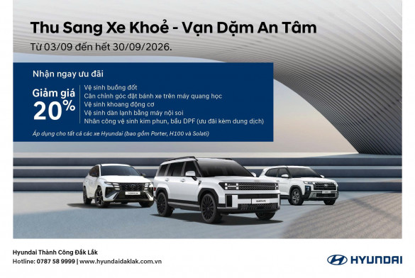 [KHUYẾN MÃI DỊCH VỤ THÁNG 9] THU SANG XE KHỎE - VẠN DẶM AN TÂM 